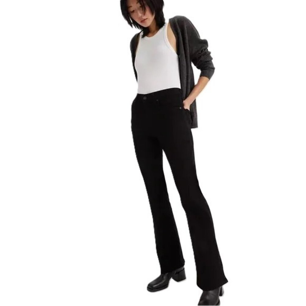 Levi's Women's 726 High-Rise Flare Stretch Denim Jeans Black 34 X 32 NWT - Picture 2 of 15
